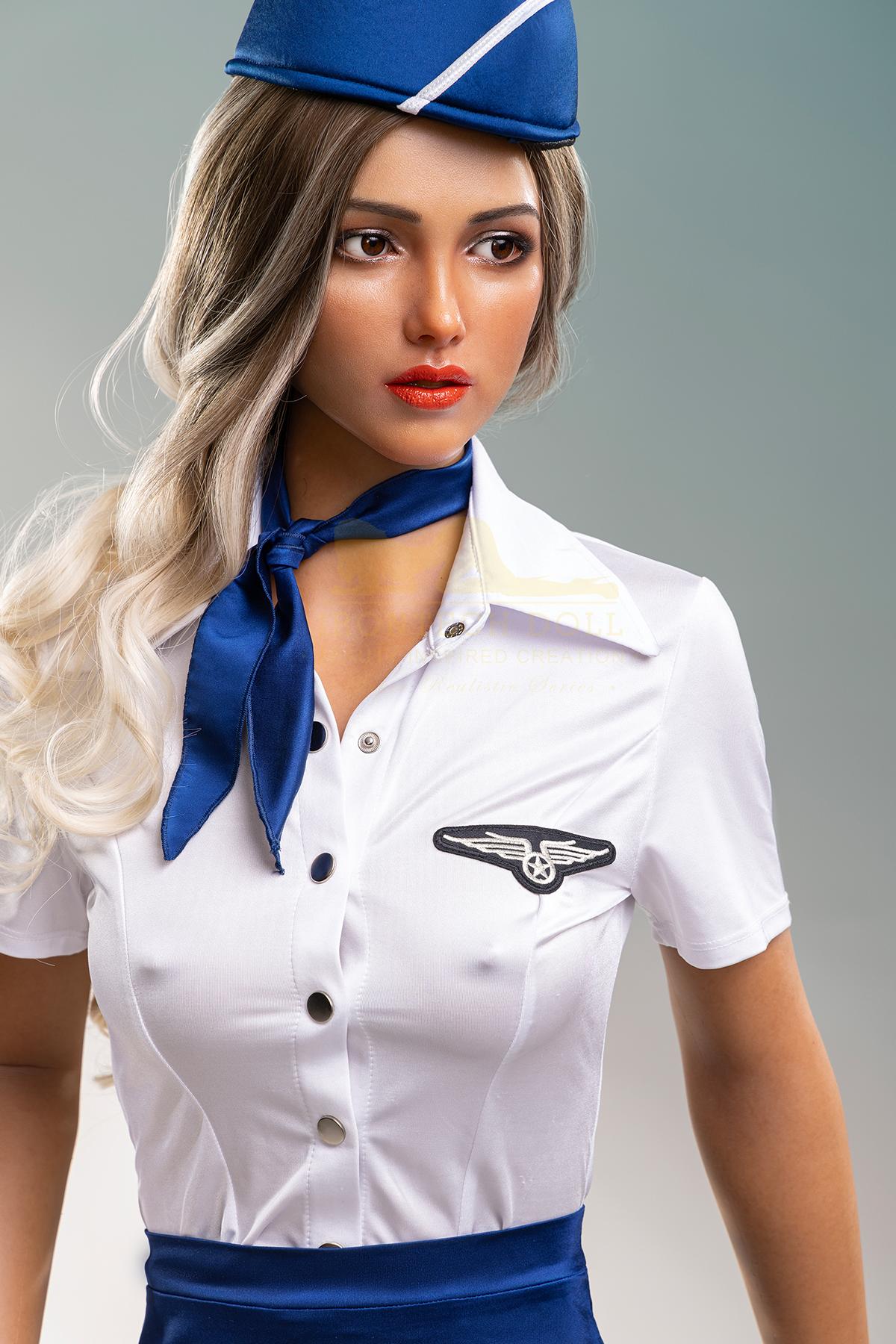 Silicone sex doll Chloé | Sexy blonde stewardess sex doll