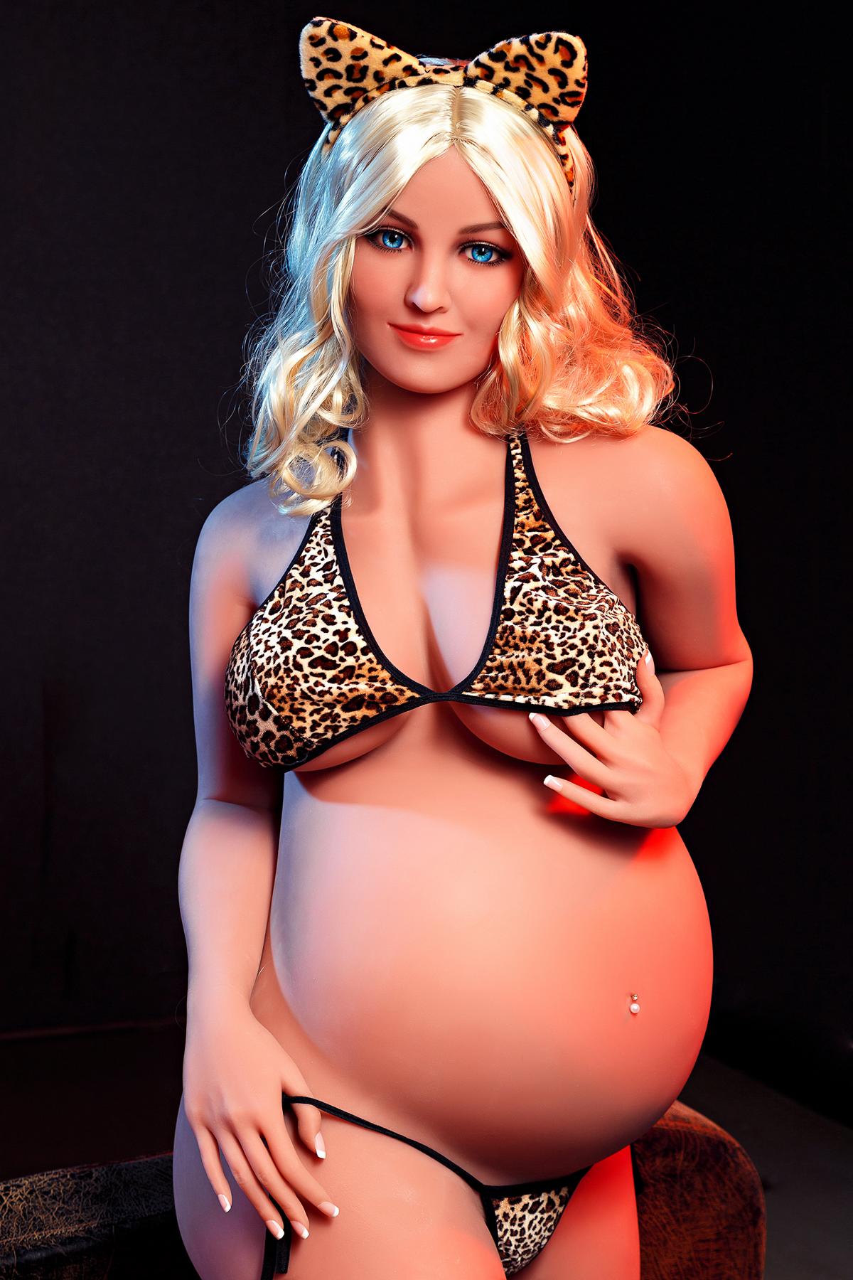 Blonde pregnant sex doll Tony