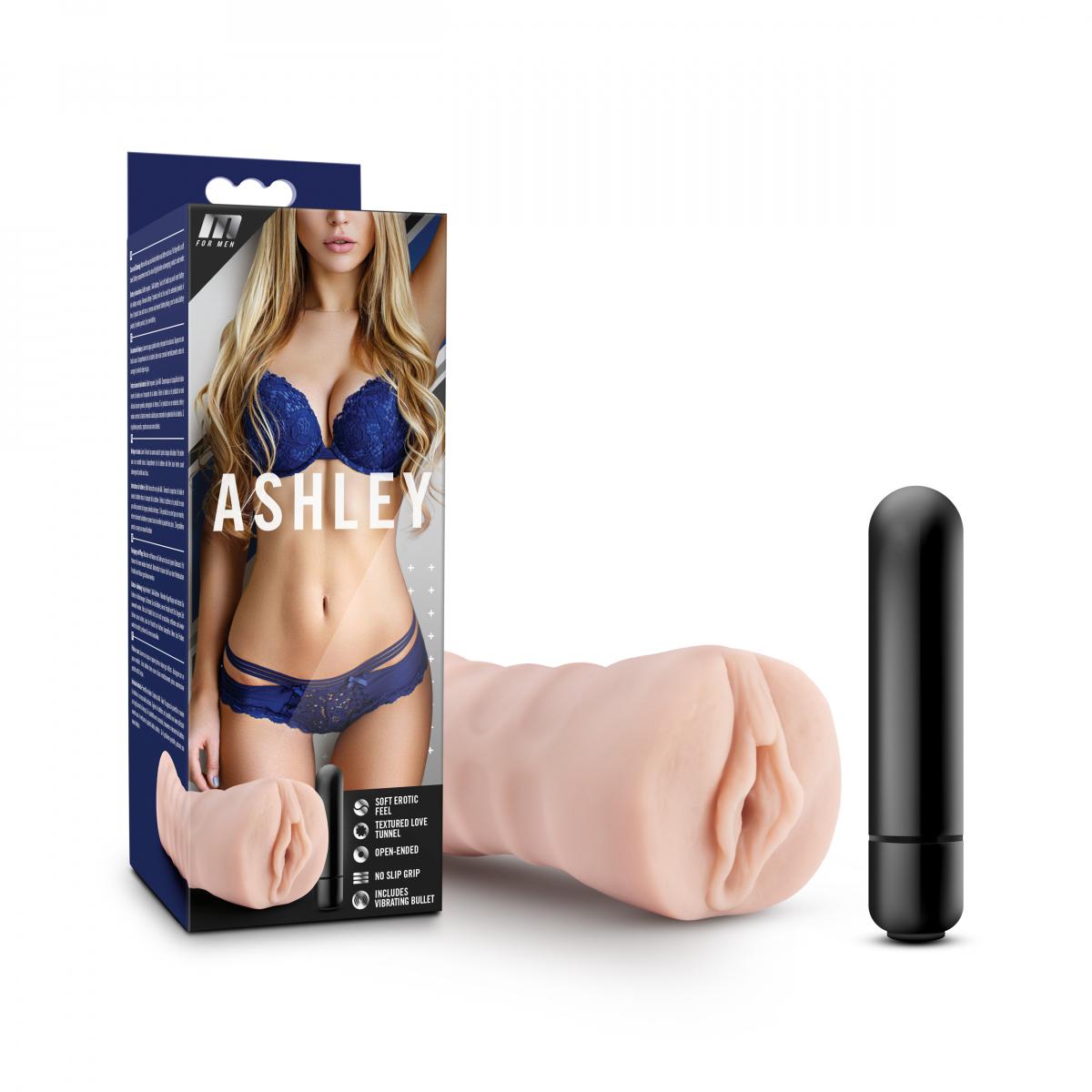 Masturbator Ashley with bullet vibrator | pocket pussy