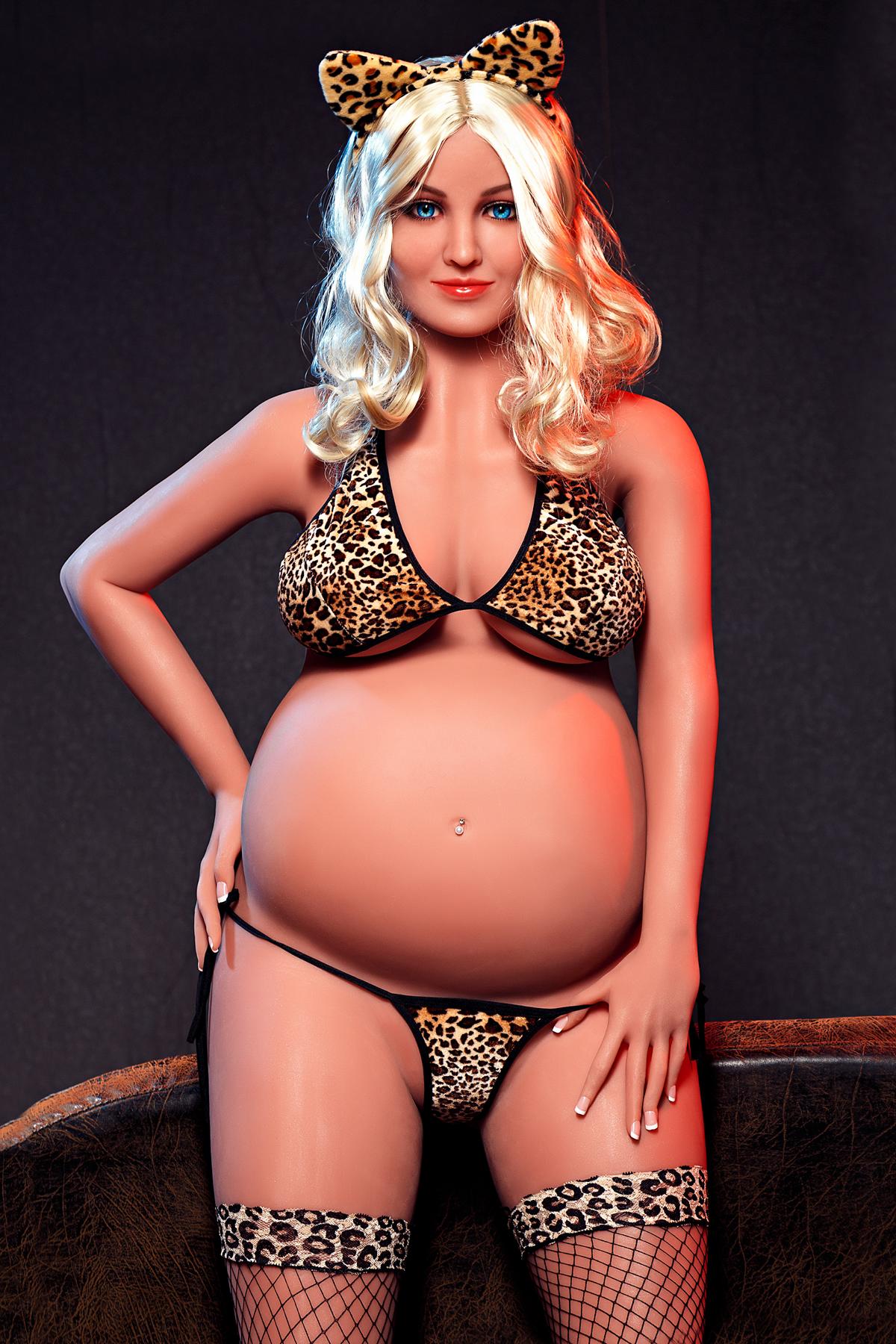 Blonde pregnant sex doll Tony