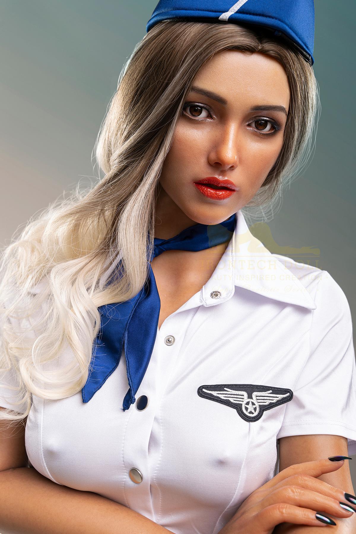 Silicone sex doll Chloé | Sexy blonde stewardess sex doll