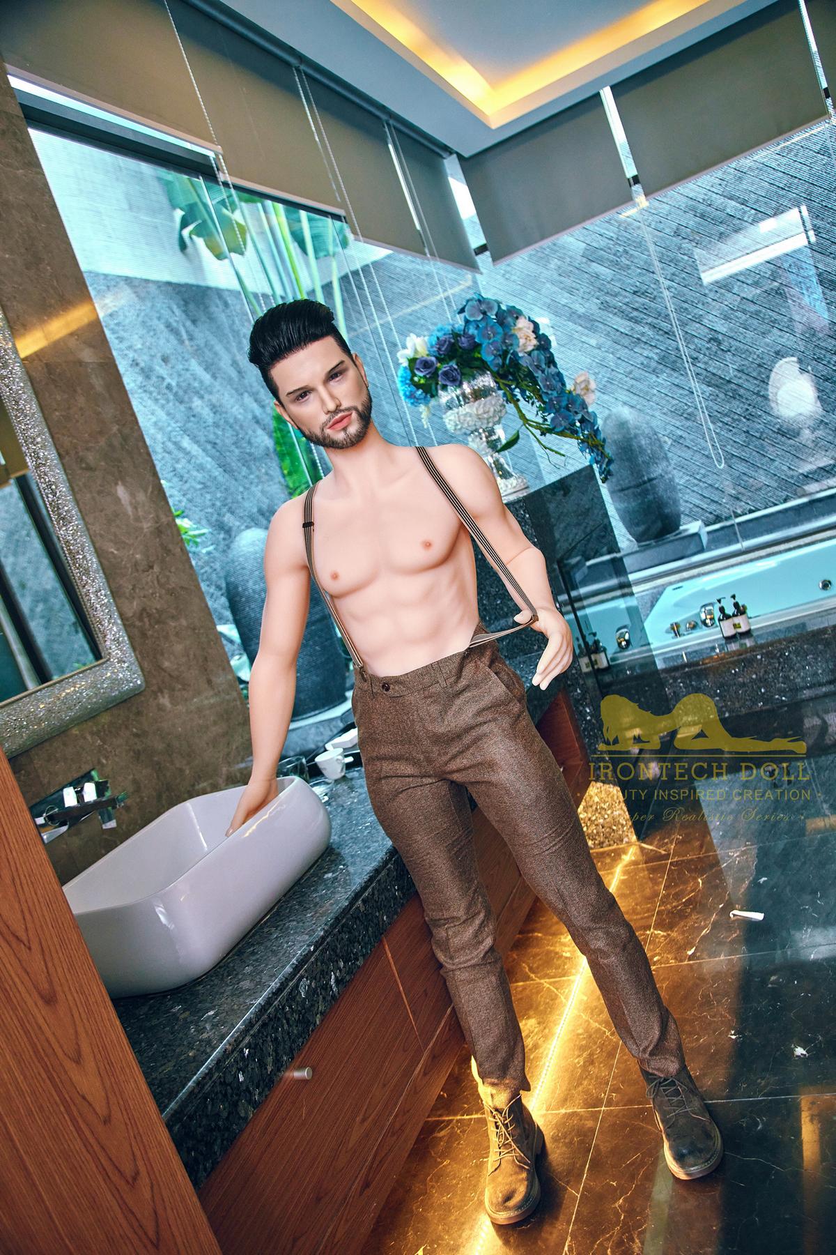 Kevin TPE male sex doll silicone head